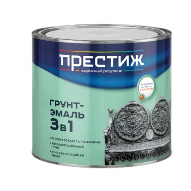 Грунт-эмаль 3 в 1 в одном белая 1.9 кг Престиж